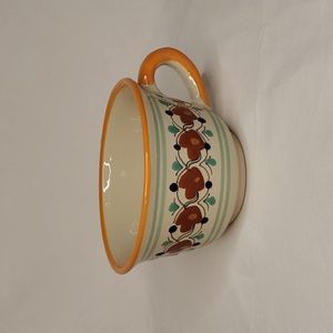 Talavera Tea Coffee Mug Artist Signed Pedro Tecayehuatl Mexico Floral